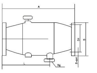 ZPG反冲洗过滤器外形尺寸图