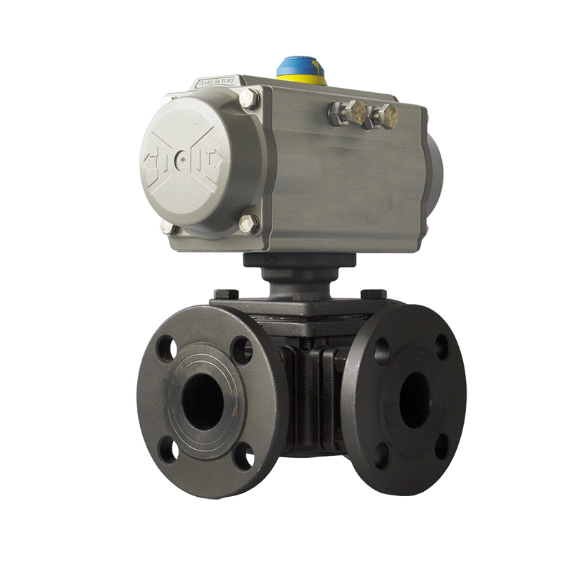 不锈钢气动三通球阀