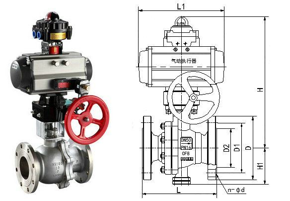 气动O型球阀 气动O型球阀